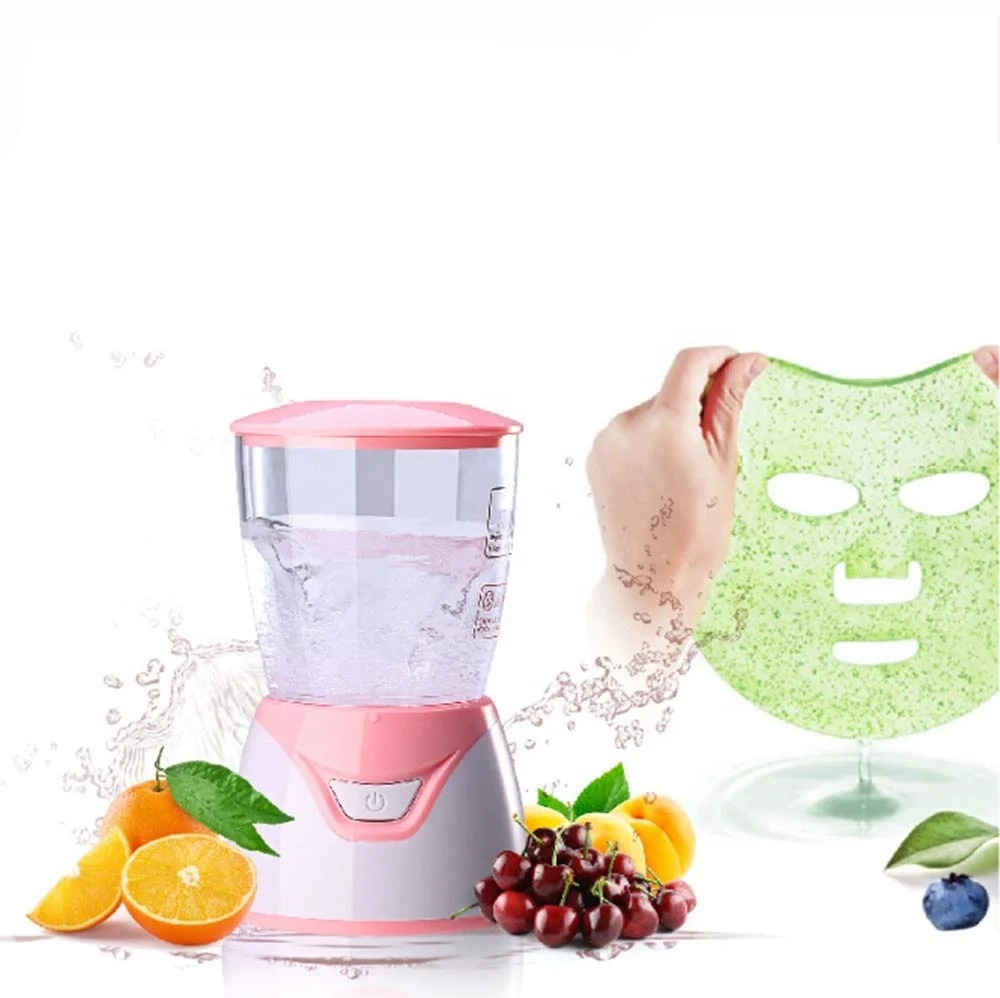 

2019 Mini Crystal Collagen Face Fruit Mask DIY Automatic Machine Products to Sell on Amazon, Pink and white