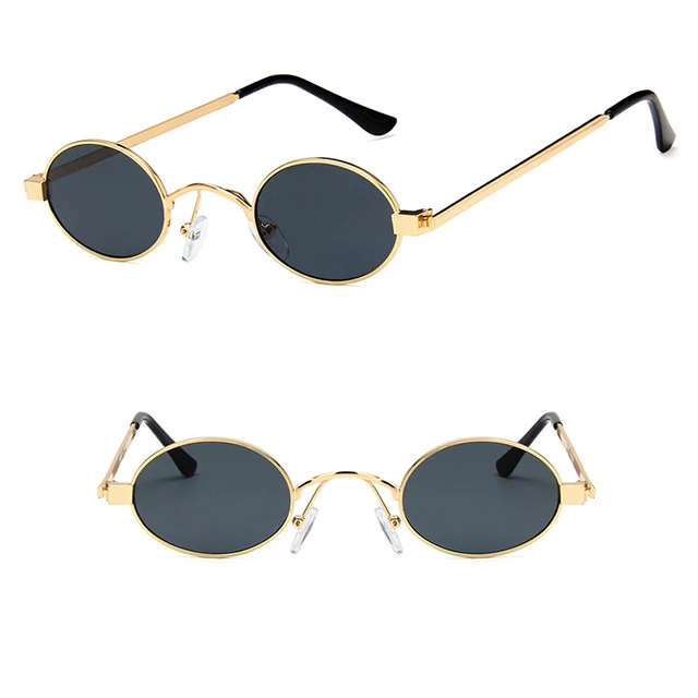 

DLL3357 Retro Vintage Punk Fashion Oval Oculos Women Sun glasses