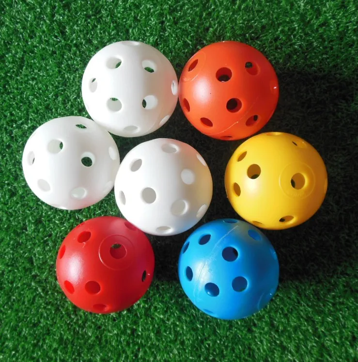 

Factory hot selling hollow plastic indoor practice golf ball