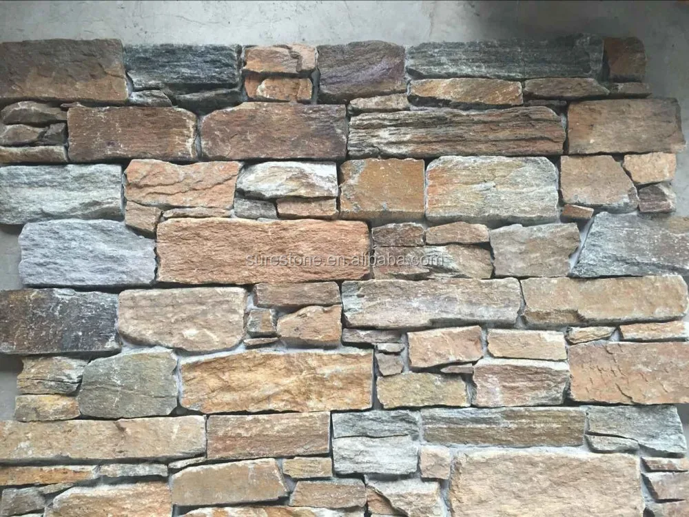 Natural Rough Stone Wall Decorative Interior And Exterior Quartz ...