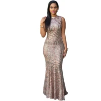 

2019 Evening Dresses Sequins Open Back Party Gown For Women