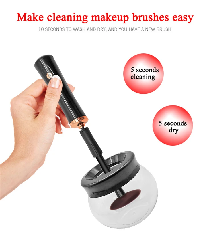 Portable Electronic Automatic Makeup Brush Cleaner And Dryer For Make