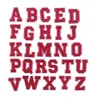 Top quality alphabet 26 kind letters hot melt adhesive applique embroidery patch stripes DIY clothing accessory