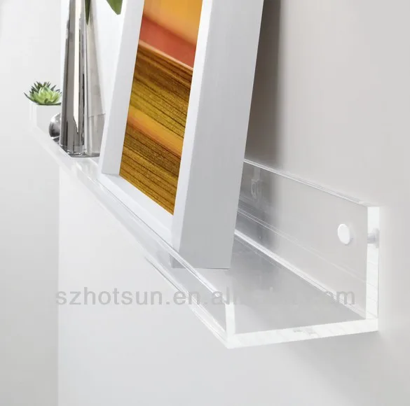 Clear Wall Adhesive Acrylic Display Shelf Bracket Buy Wall Shelf