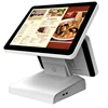 Android based hot selling 15.6''+11.6''/12.1'' inch capacitive dual screen all in one computer catering pos system