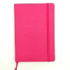 customizable pink plain note books, leather plain diary, pocket notebook