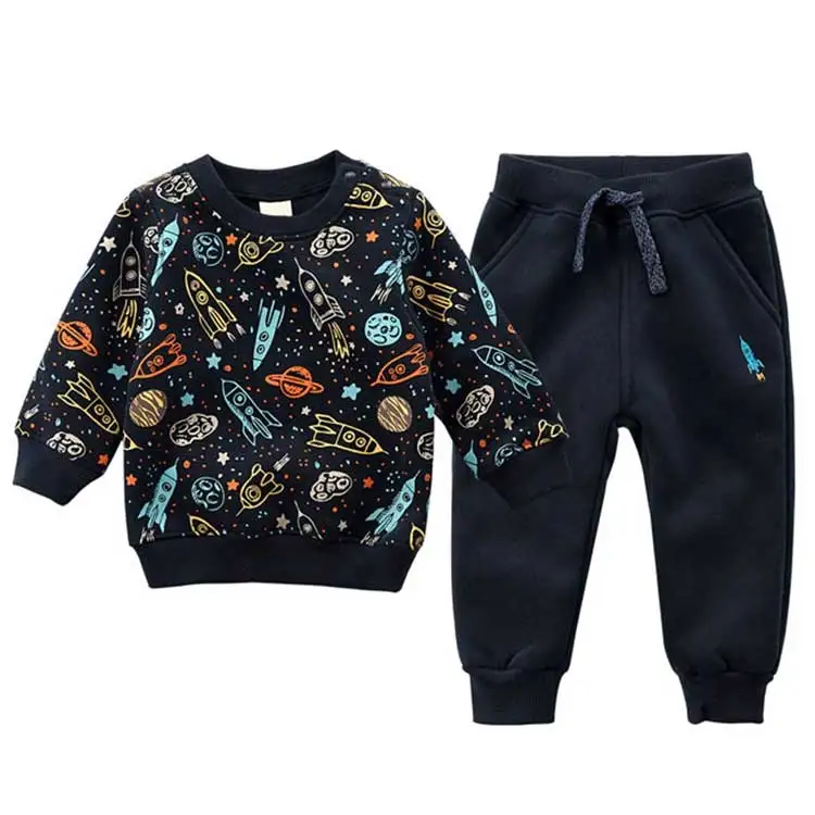 

Kids boutique sweatshirt set children winter clothing manufacturers china