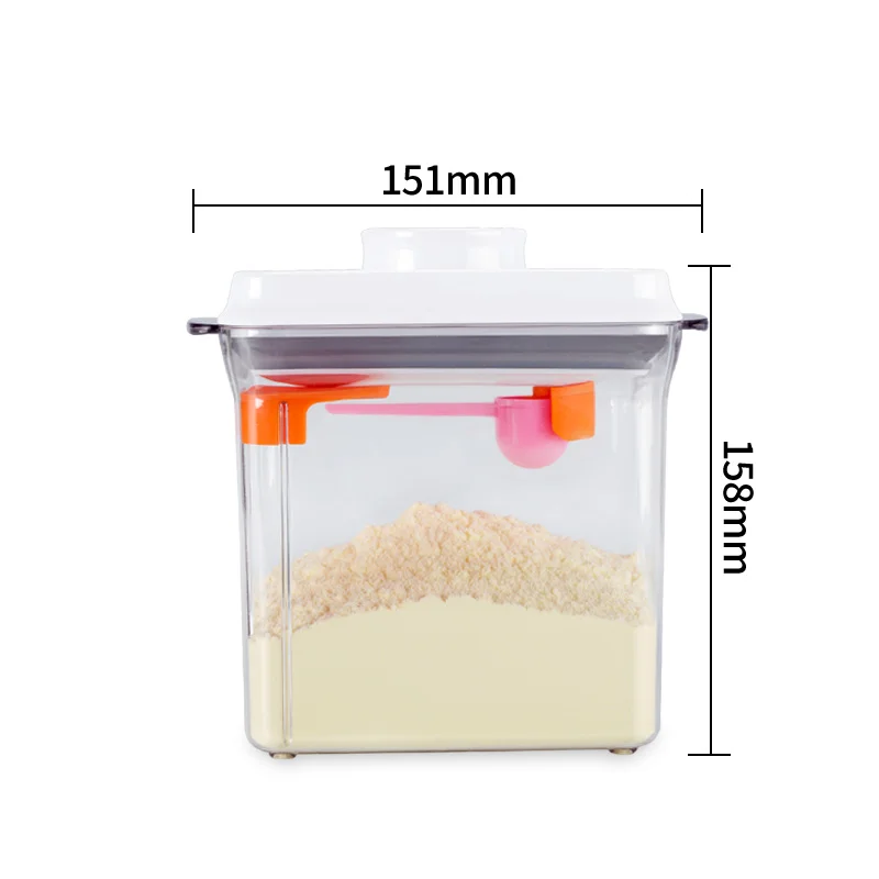 

ANKOU BPA Free Baby Food Pots with Pop-up Airtight Lid and Leveller /Formula milk powder dispenser
