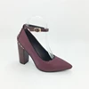 China wholesale shallow mouth shoes ladies square root high heels dress pointed shoes