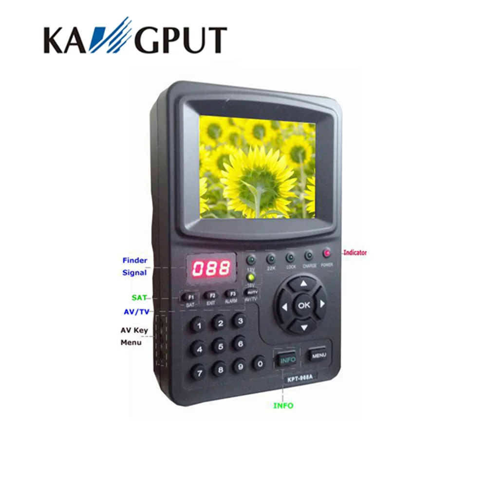 Digital Satellite Finder With Signal Locked & Monitor(KPT-968A)