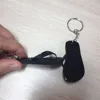 lovely black 3d slipper shaped keychain trinket