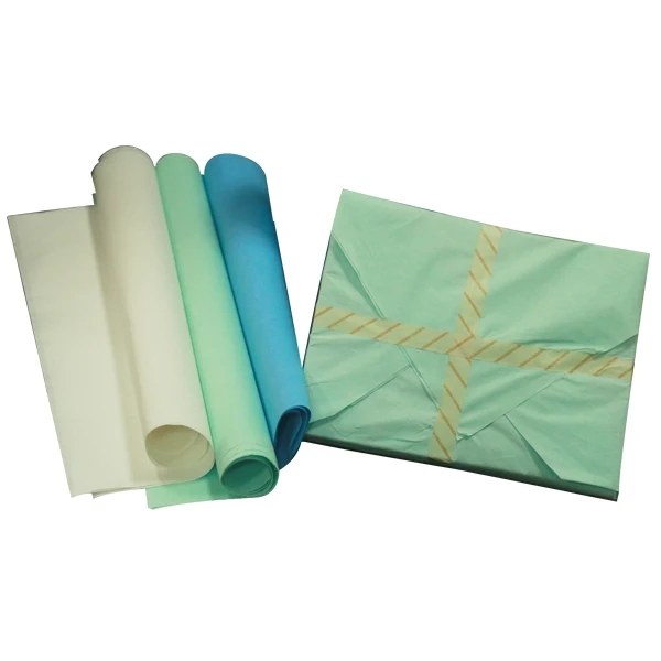 
Medical Sterilization Wrapping Crepe Paper Sheet White/Green/Blue 