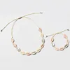 Cord Rope Hemp seashell Necklace Bracelet Handmade Boho Beach Summer Jewelry set