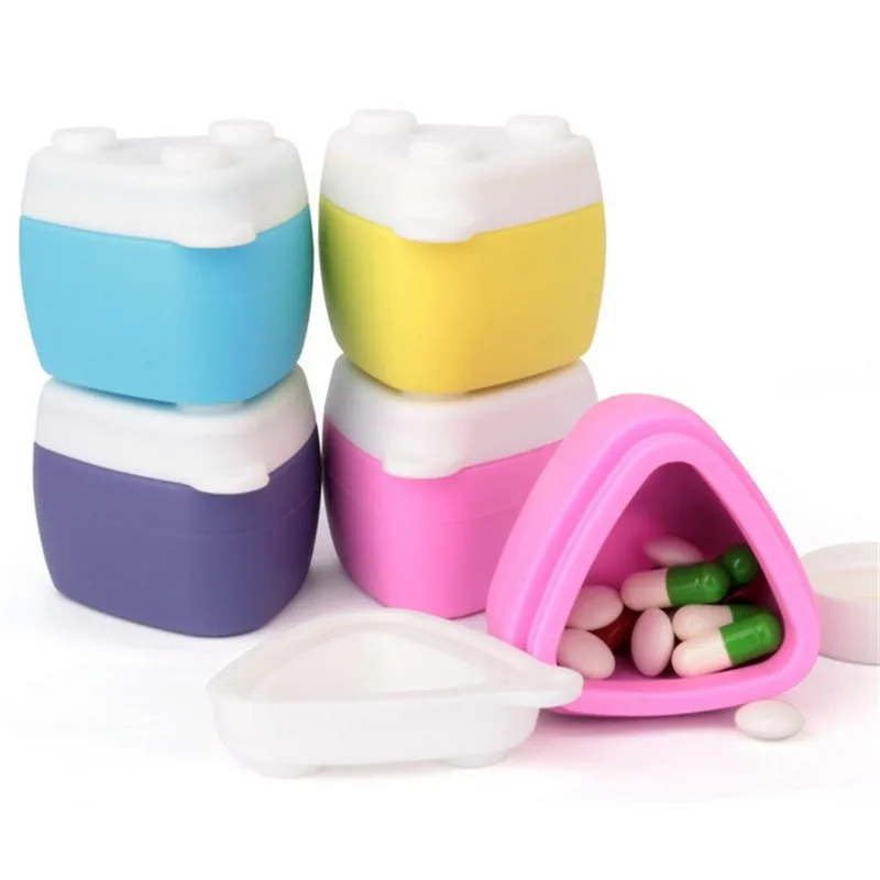 Small Cute Pill Box Portable Travel Pill Case For Purse/pocket Moistureproof Pill Dispenser