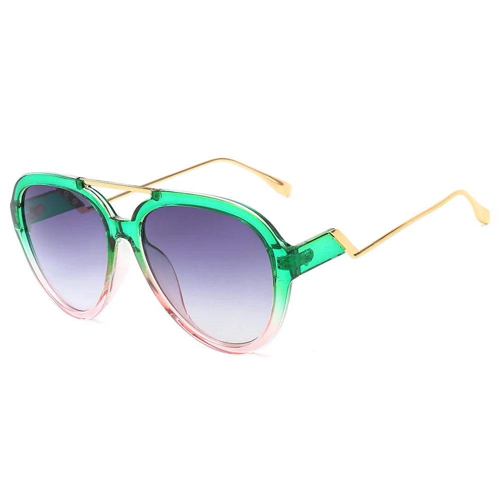 

24637 Superhot Eyewear Hot sales Double beam Sunglasses Gradient color frame Stepped sun glasses, Colourful