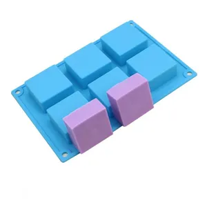 Image of Specialized mold design customized square shape handmade soap making tool high quality mold candle silicone mold