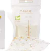 

V-Coool BPA free 180ml 30 counts 6oz clear double zip lock milk storage breastfeeding bag for breast milk storage