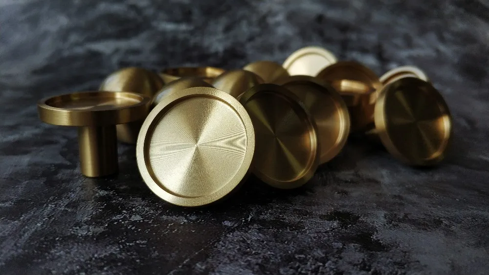 Home Furniture Decorative Hardware Solid Brass Handle Wardrobe