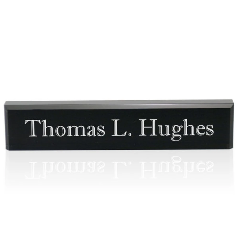 Personalized Black Custom Regular Acrylic Desk Nameplate Brand