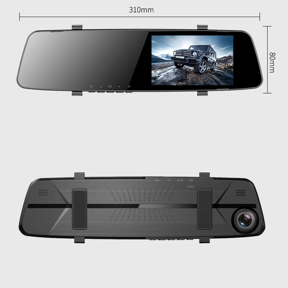免费送货5英寸车载dvr ips屏幕录像机超薄dash cam