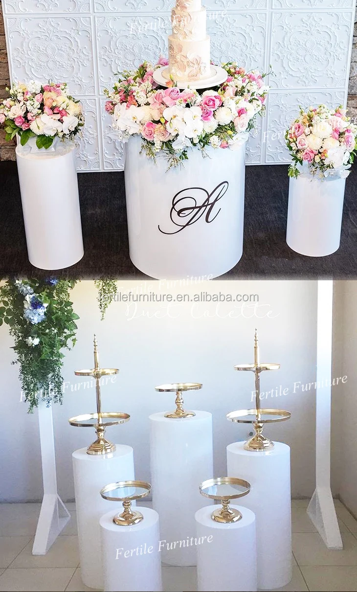Cylinder Shape Event Party Design White Round Acrylic Cake Stand Buy Acrylic Stand,Acrylic