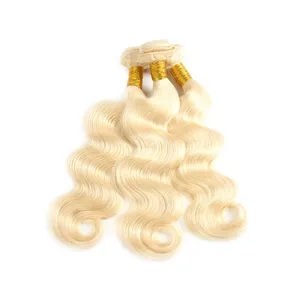 Free Shipping Discounts Wholesale Cuticle Aligned Mink Brazilian Body Wave Blonde 613 Virgin Human Hair Bundles