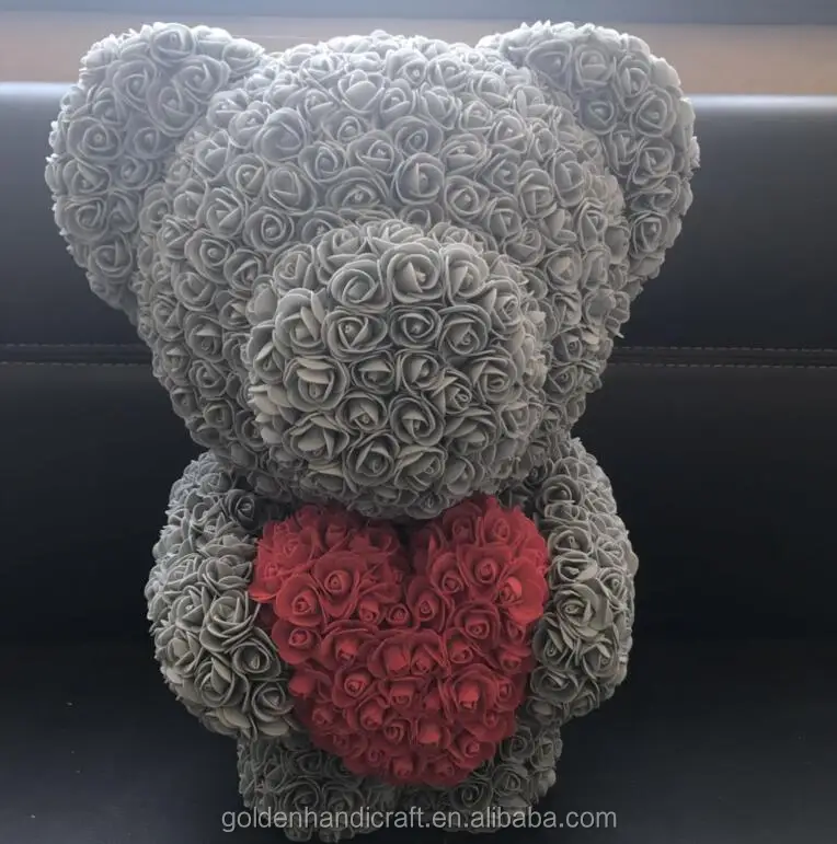 handmade rose teddy bear