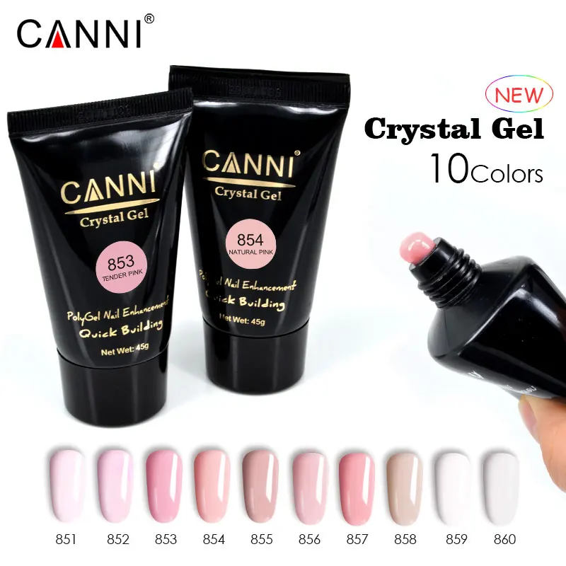

#71036 CANNI Private Label Nail Art DIY Design French Nails Extension Acrylic Camouflage Color Hard Jelly UV Gel Type Poly Gel, 10 colors