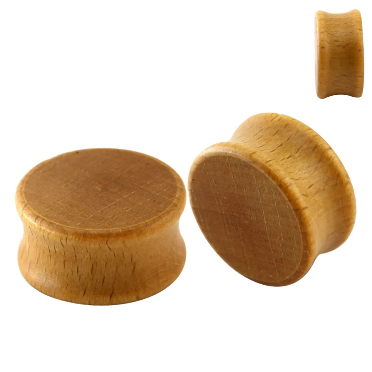 

Ear Gauges Plugs Piercing 8mm-16mm Natural Wooden Ear Expander Wood Plugs