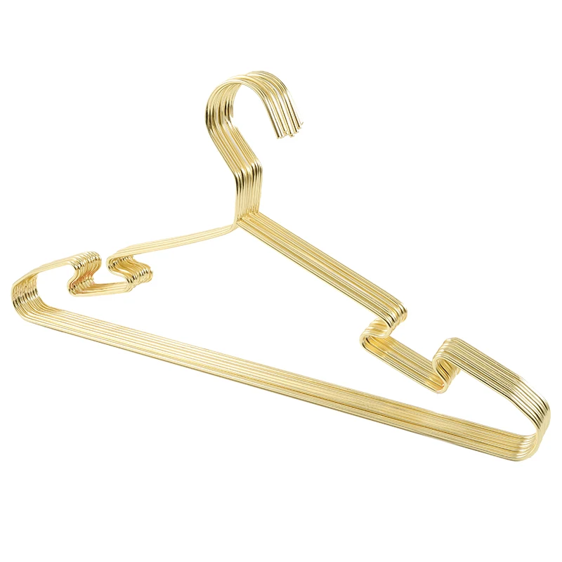 

Retail Clothing Rack Clothes Hangers Gold Metal Wire Clothes Hanger golden, Silver;gold