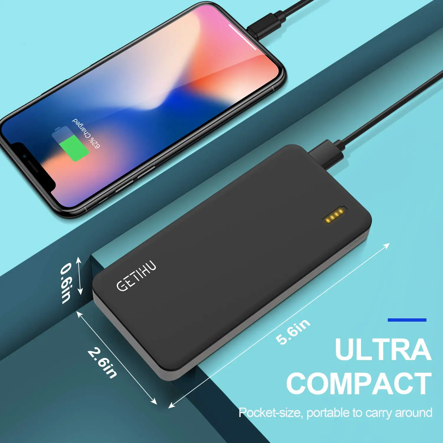 Getihu Pd Qc3.0 Fast Charge Portable Charger 10000mah Quick Charge ...