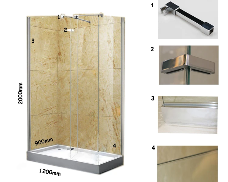 Customizable Sizes Integral Shower Cubicle For Small Bathrooms