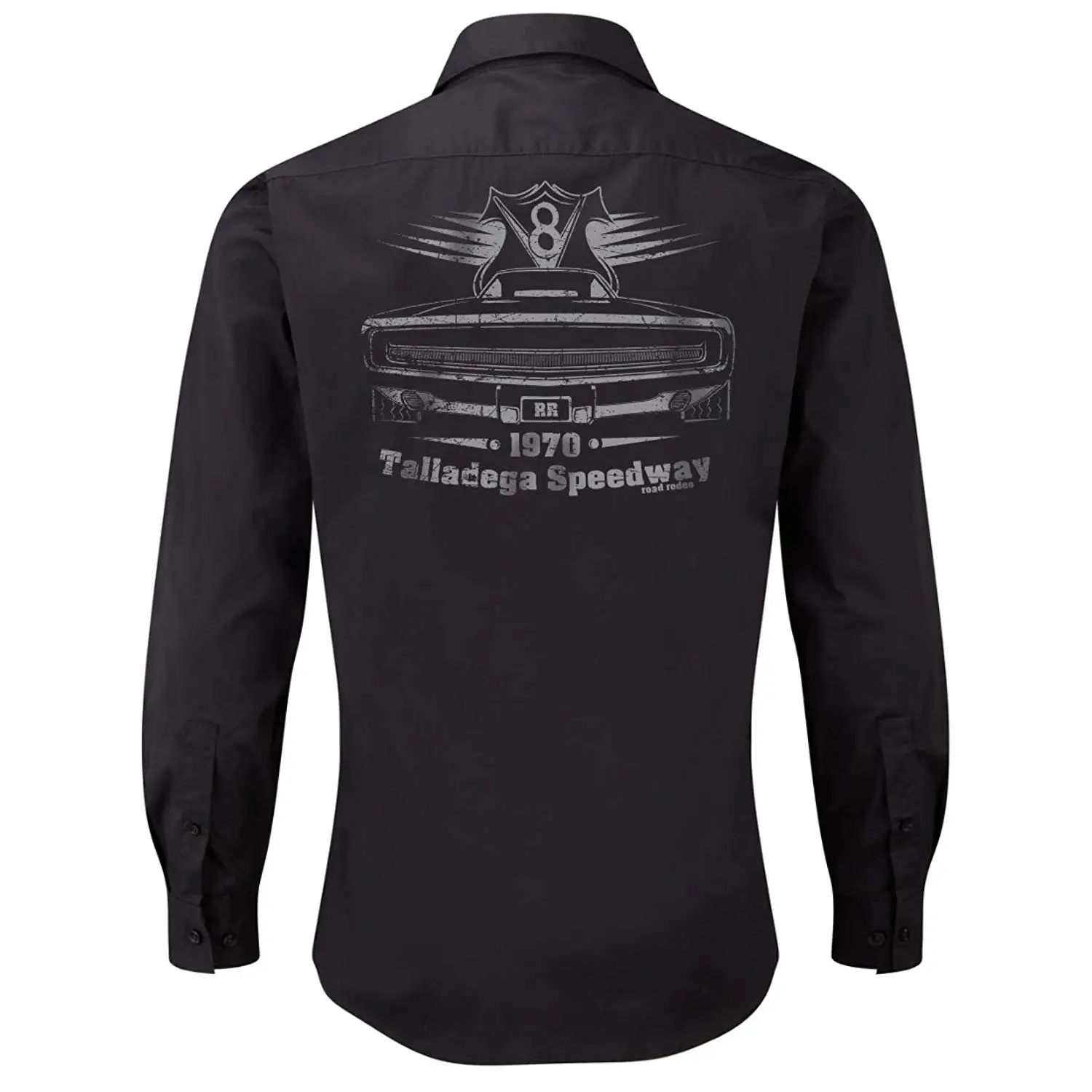 ROAD RODEO Rockabilly,Mechanic Work Shirt US Car Talladega Speedway V8 RocknRoll