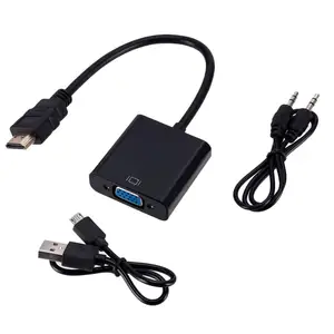 1080P HDMI to VGA Adapter USB Power Audio