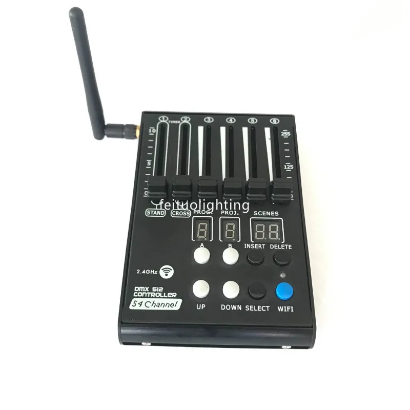 

New Arrival Mini Dmx Lighting Controller 54 Channels Dmx Output Wireless Console Small 2.4G Wifi Dmx512 Controller