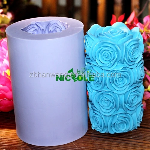 

Customized Novelty Silicone Rose Shape Candle Mold/Wedding Candle Mold