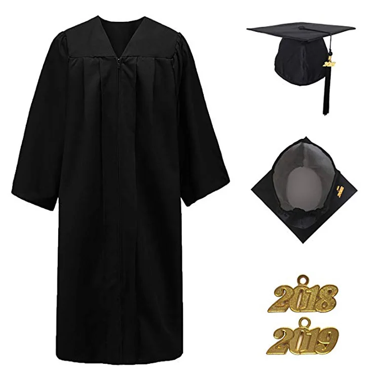 Manufacture Black Custom Graduation Gown Bachelor Gown - Buy Graduation ...
