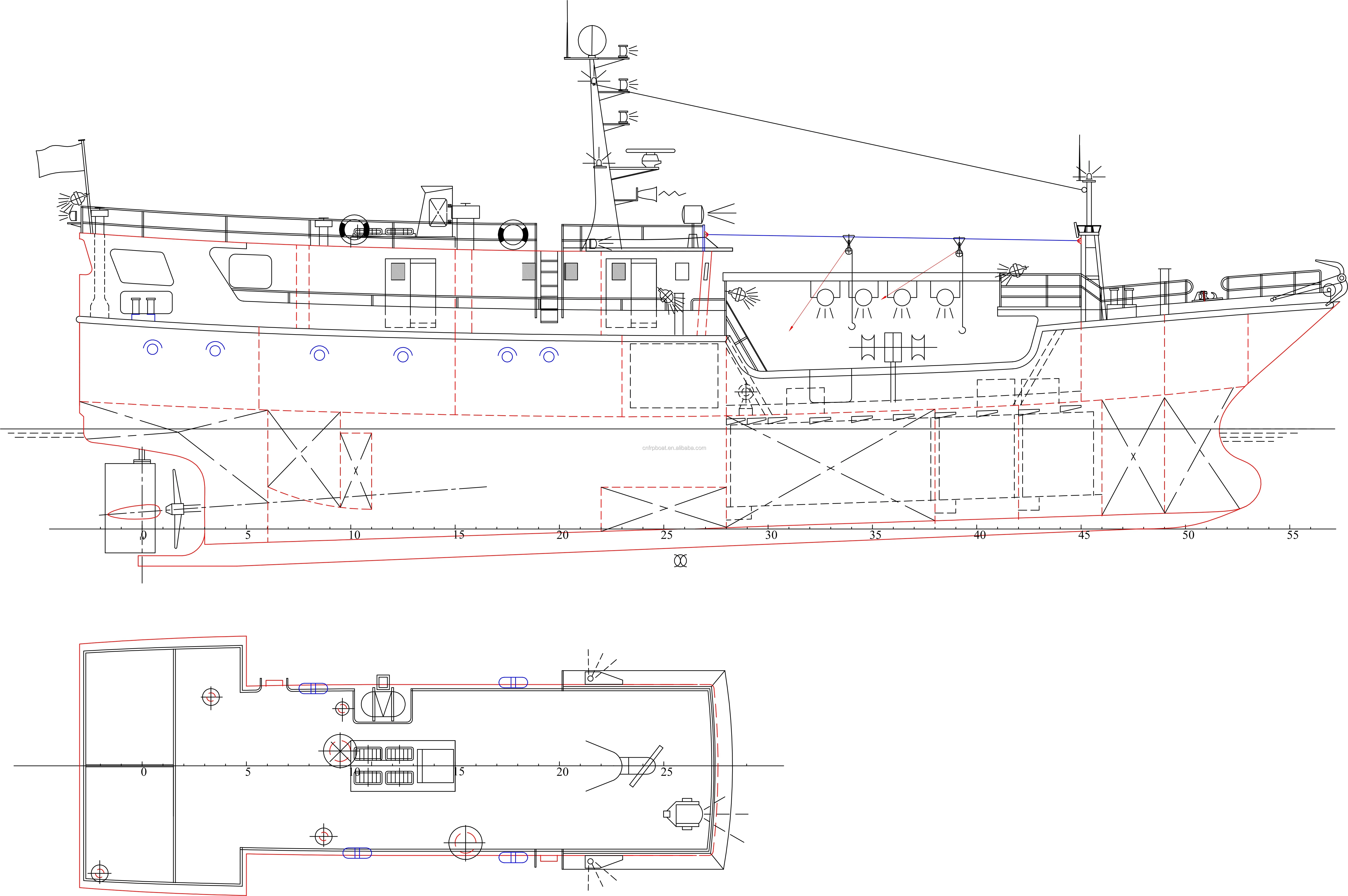 99 ft RS Classification Society Fiberglass Commercial Tuna Longline