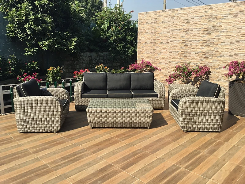 Fashion And Modern Best Price Black Cushions Rattan Outdoor Modern Best Price Black Cushions