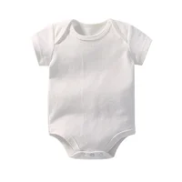 

Wholesale newborn bodysuit 100% cotton plain white baby romper