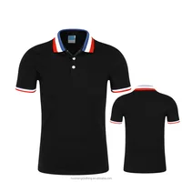 

OEM Fashion Design High Quality French Flag Color Collar Polo T Shirt Wholesale Custom Clothes Adult Leisure Brand Polo Shirts