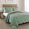 Microfiber fabric patchwork Bedspread Bed Cover , Luxury Checkered Super Soft Solid Single Pin-sonic Quilted with storage bag