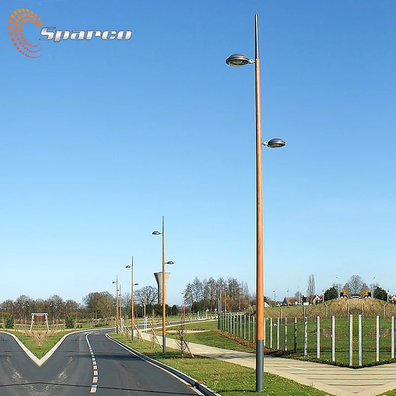 Sparco Outdoor lamp post round conic stainless steel led 6m street light pole aluminium light pole