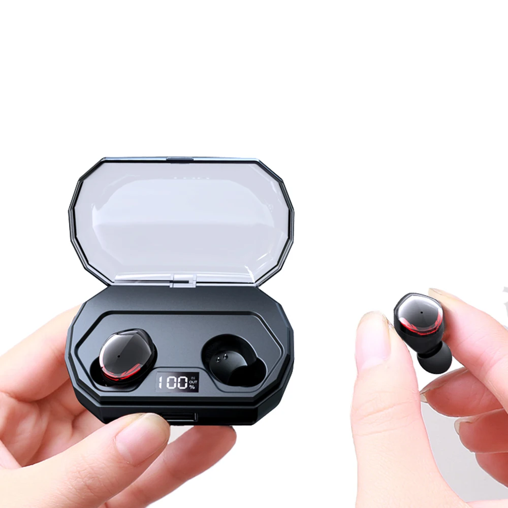 

Private Label Truly Wireless Earbuds Mini In-Ear Earphone With Charging Case For iPhone Android, Black