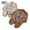 Garment Accessories Wholesale Custom Iron Sticker Embroidery Jacket Patches with Heat Sealed Backing