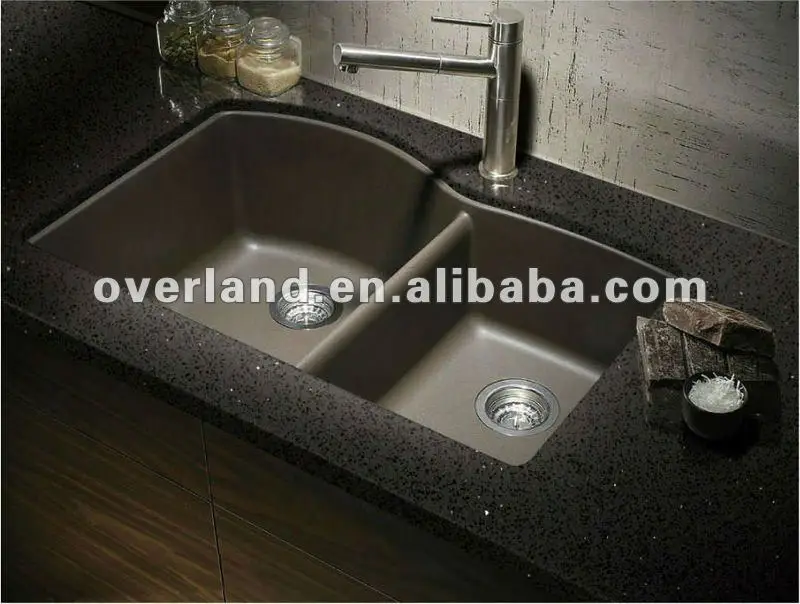 Black Gold Sand Quartz stone kitchen countertops