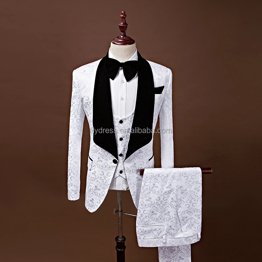 

HD063 Latest Coat Pant Designs Shawl Lapel Groom Tuxedos Men Suits Wedding Best Man Blazer (Jacket+Pants+Vest), Per the request