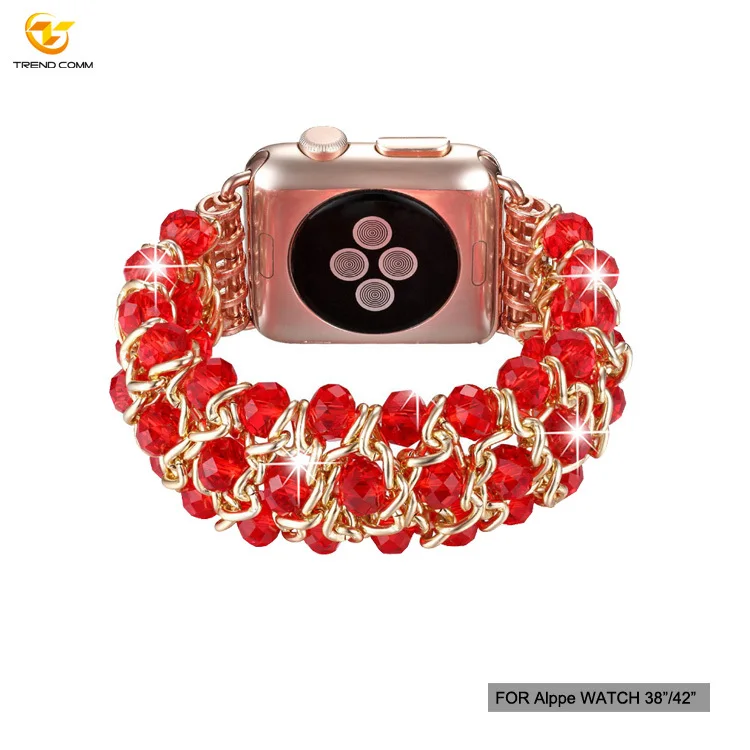 

Bling Elegant Jewelry Bracelet Handmade Women Wristband For Apple Watch Series 1-6
