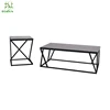 antique veneer top iron frame round stainless steel bed side table modern furniture teak root console table