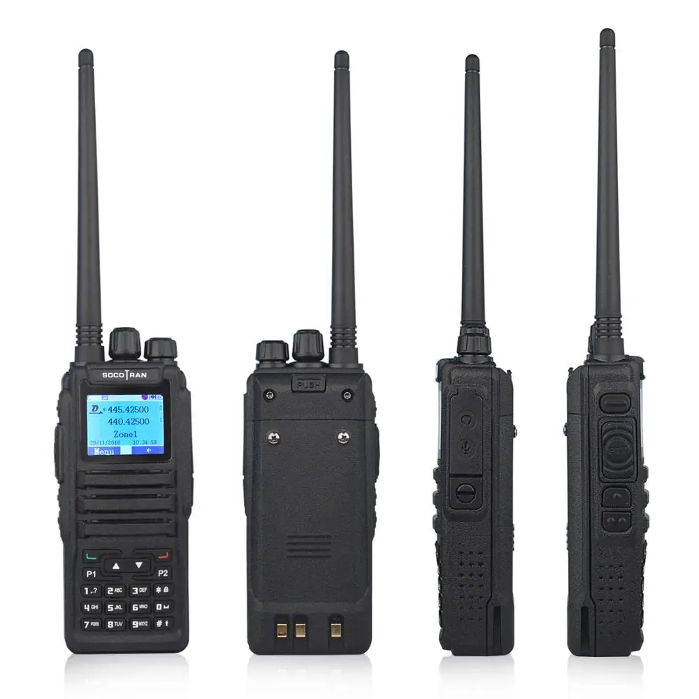 

Long range digital commercial walkie talkie with dual band scrambler VHF & UHF two way radio Security guard equipment, N/a
